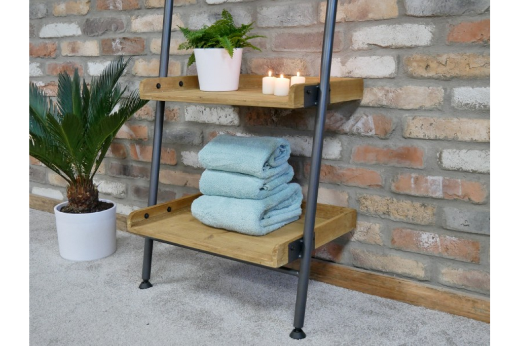 Industrial Shelves & Mirror