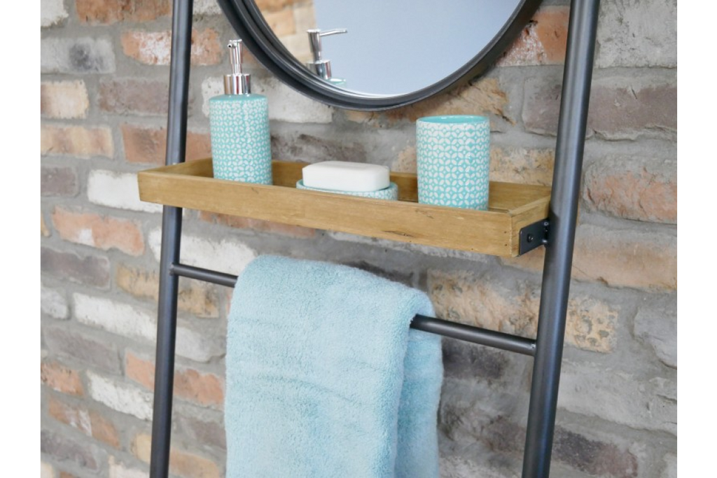Industrial Shelves & Mirror