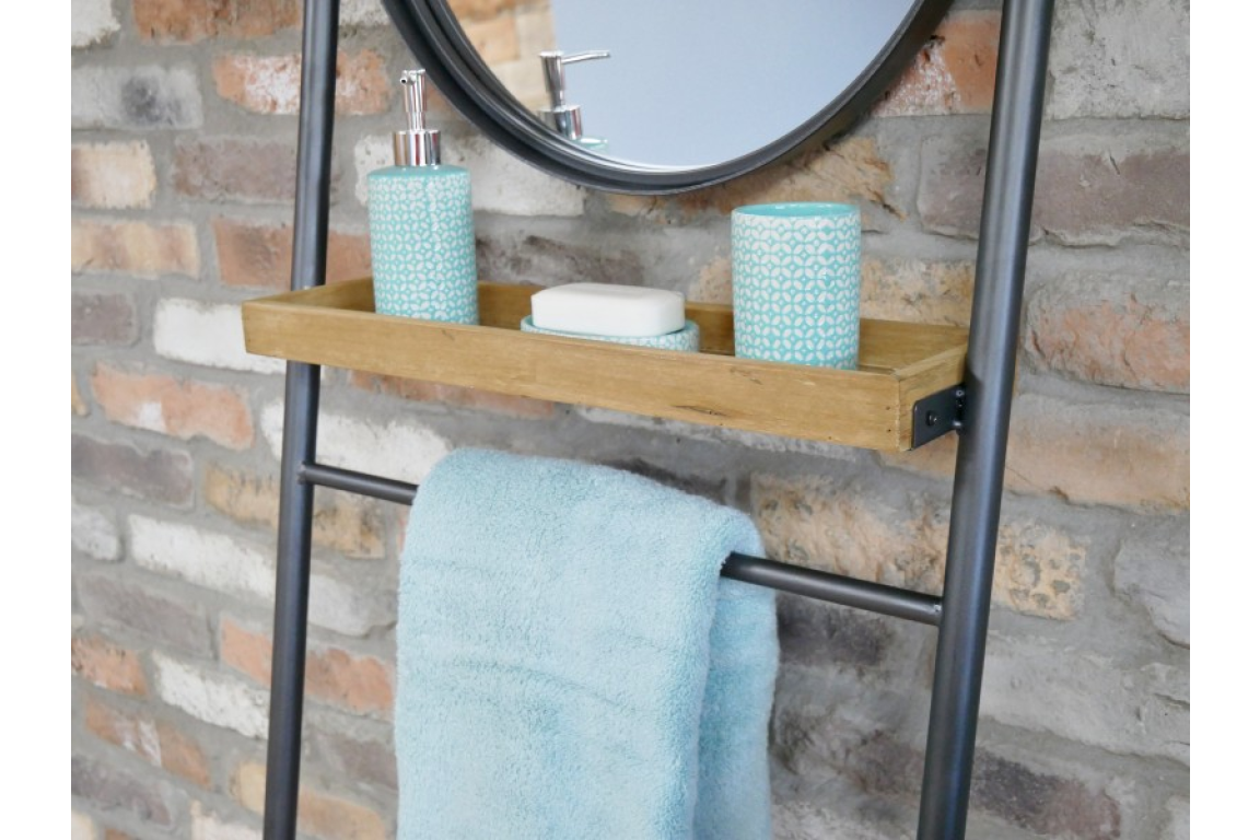 Industrial Shelves & Mirror