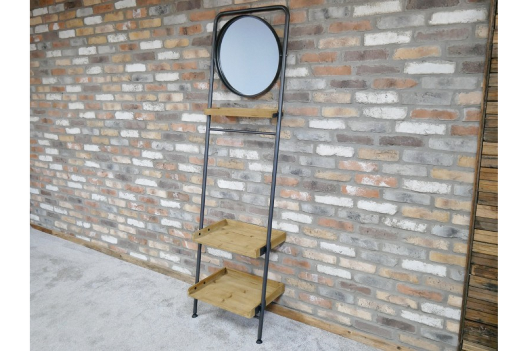 Industrial Shelves & Mirror