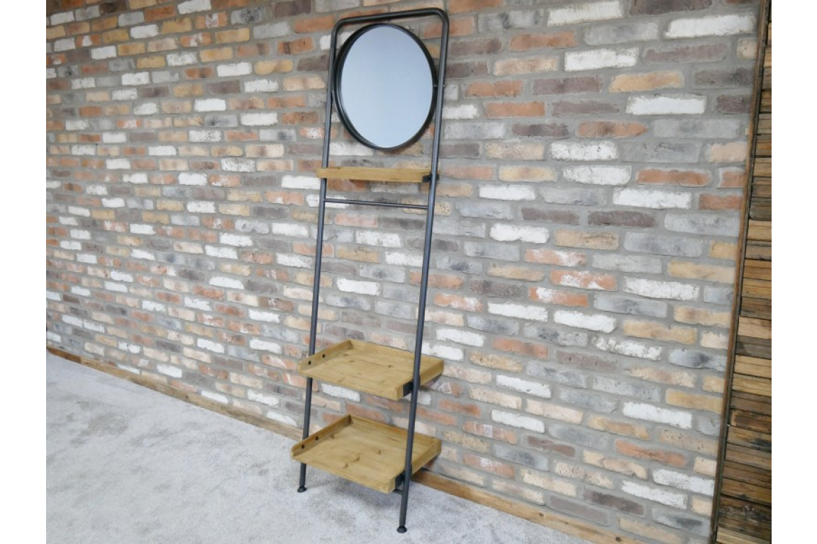 Industrial Shelves & Mirror