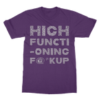 High Functioning Classic Heavy Cotton T-Shirt Purple Unisex