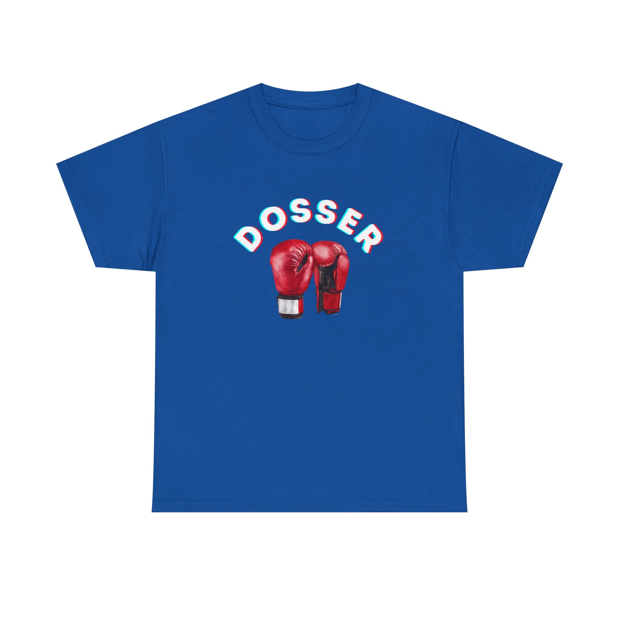 Dosser Boxing Printed T-Shirt 100% Cotton Novelty Quote Motivation Boxing Gloves Sports Tee Gift Royal