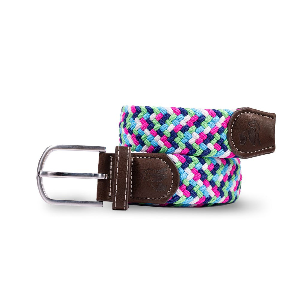The World’s First Recycled Woven Belt – Made from Ocean Plastic Bright Zigzag