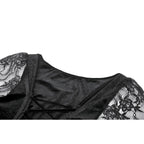 Dark in Love Classic Gothic Velvet & Lace Embroidered Dress