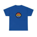 World's Best Dad Basketball Printed T-Shirt 100% Cotton Novelty Dad Tee Birthday Father's Day Gift Royal
