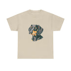 Dachsund Sausage Dog Printed T-Shirt 100% Cotton Novelty Cute Dog Tee Gift Sand