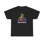 Beer Monster Printed T-Shirt 100% Cotton Novelty Scary Zombie Halloween Tee Black