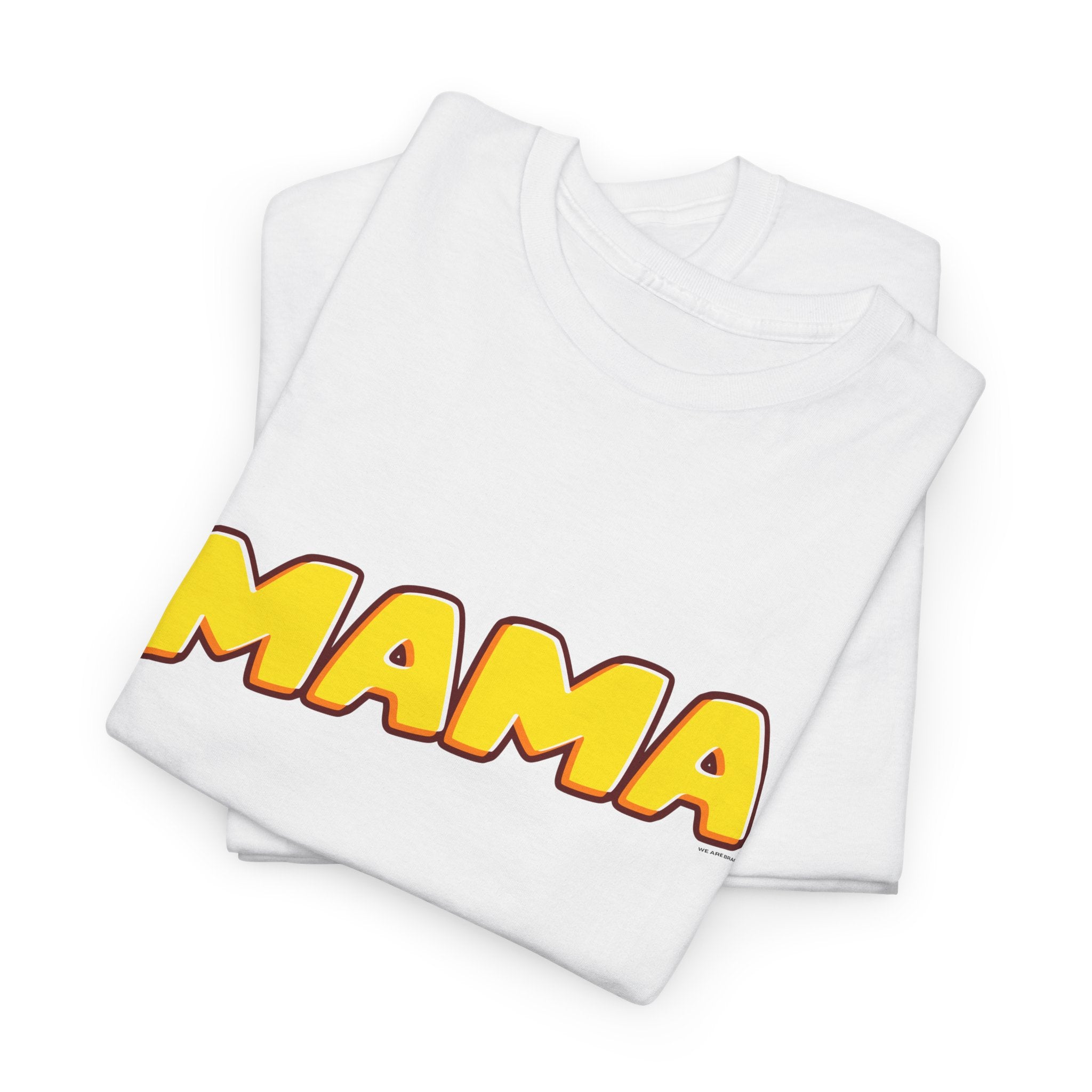 Retro Mama Printed T-Shirt 100% Cotton Novelty Mum Mom Tee Birthday Mother's Day Gift White