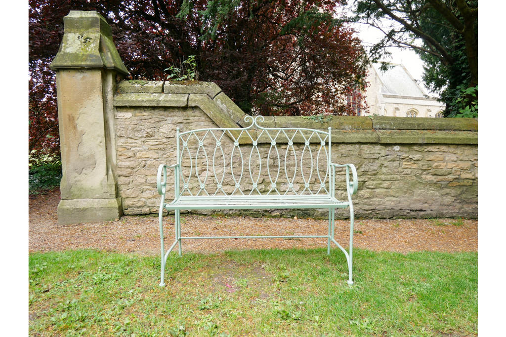 Pistachio Button Bench