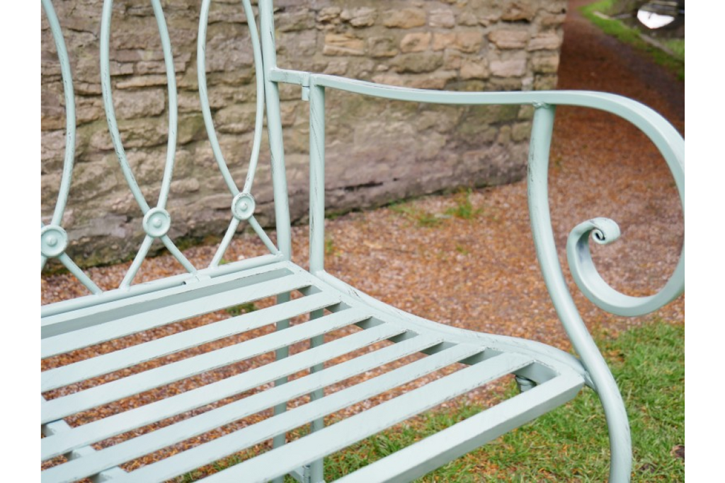 Pistachio Button Bench