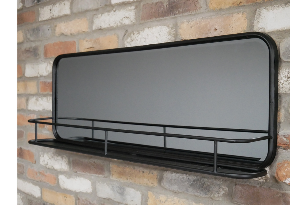 Industrial Shelf With Mirror