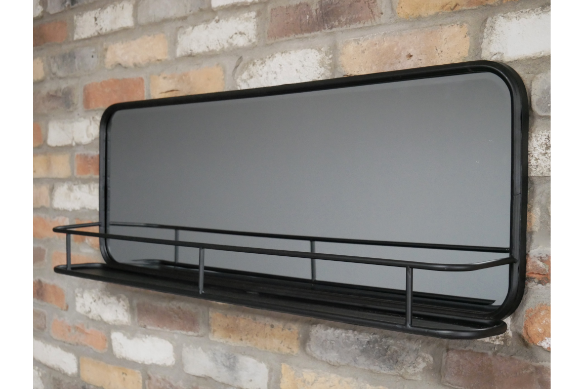 Industrial Shelf With Mirror