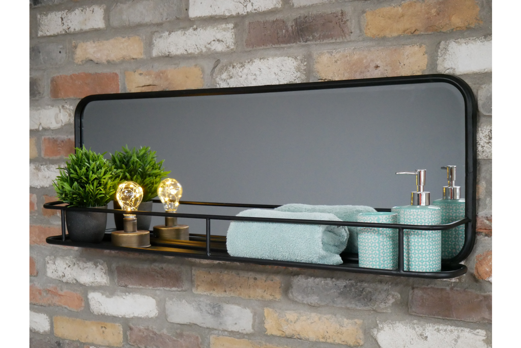 Industrial Shelf With Mirror