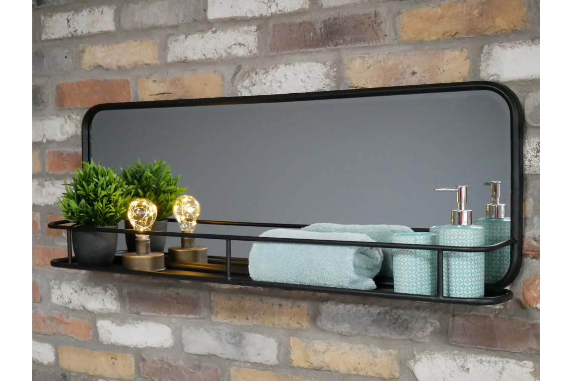 Industrial Shelf With Mirror