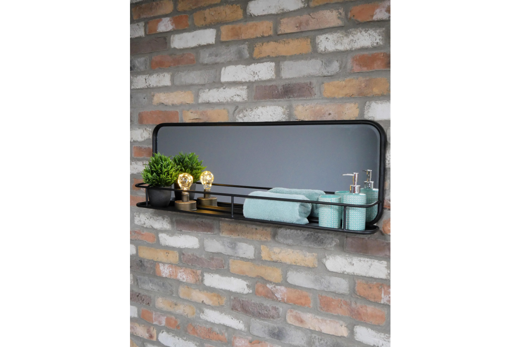 Industrial Shelf With Mirror