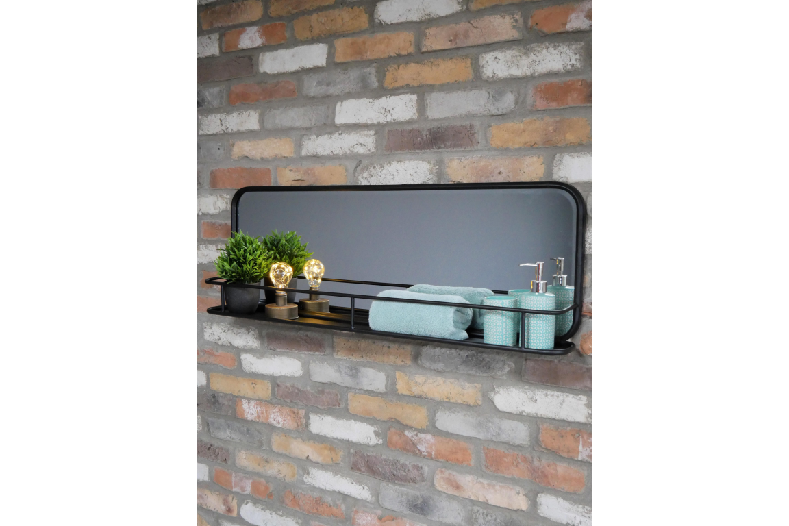 Industrial Shelf With Mirror