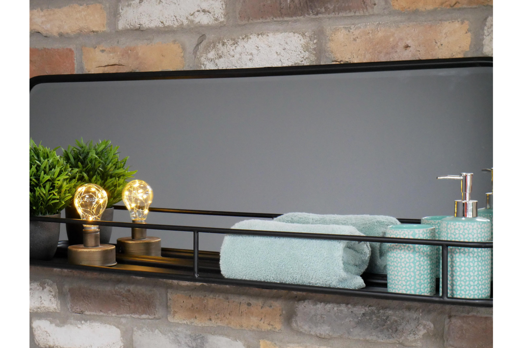 Industrial Shelf With Mirror