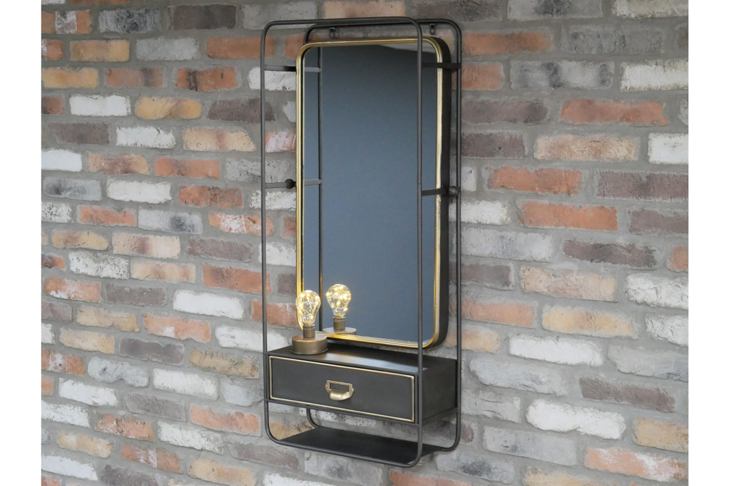Wall Unit With Mirror