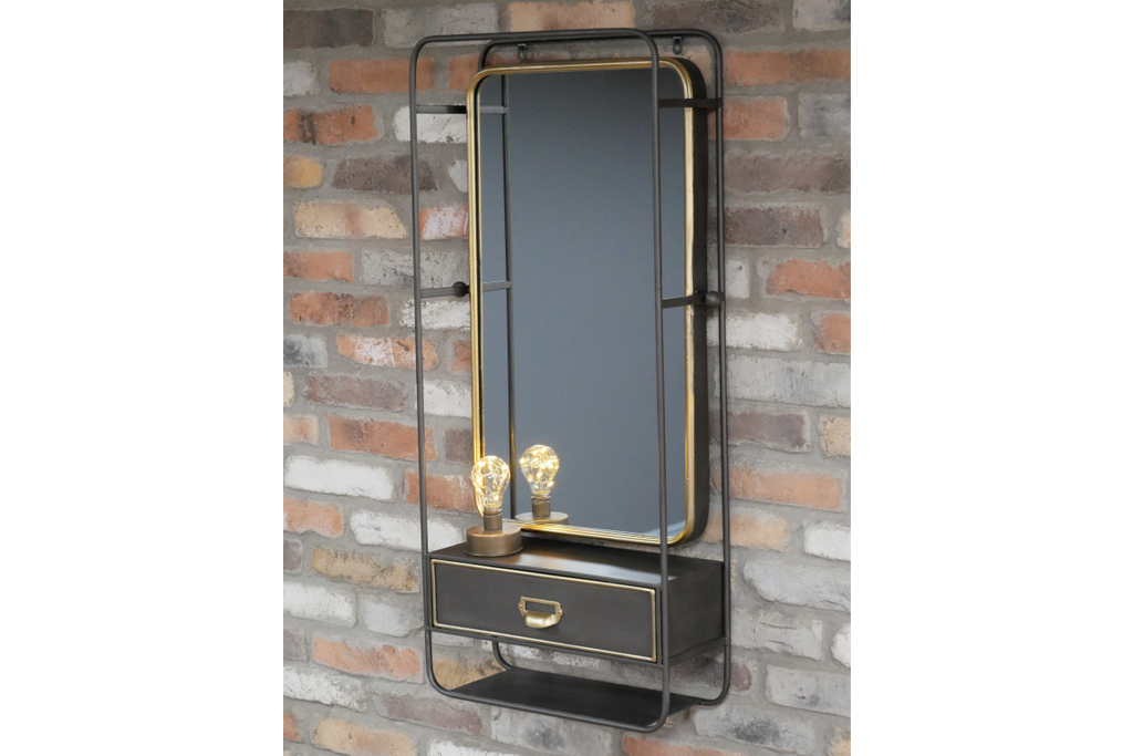 Wall Unit With Mirror