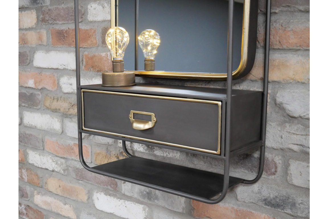 Wall Unit With Mirror