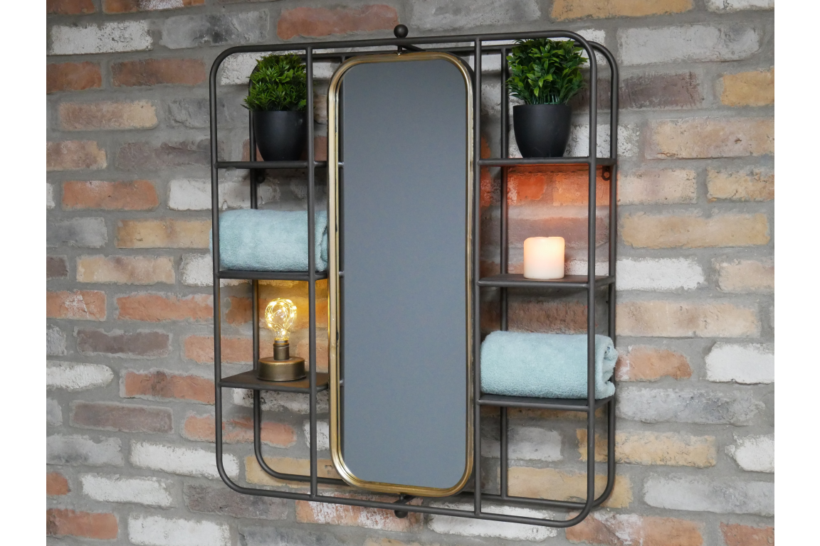 Wall Unit With Mirror