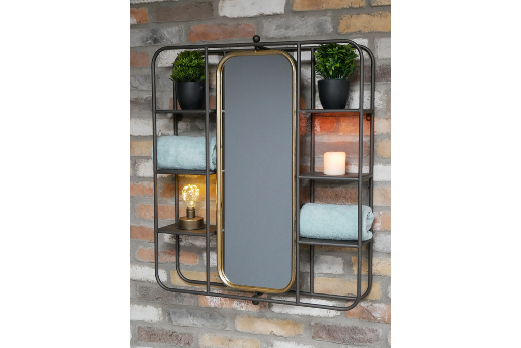 Wall Unit With Mirror