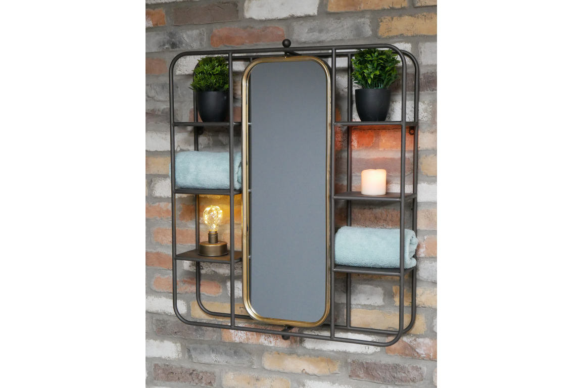 Wall Unit With Mirror