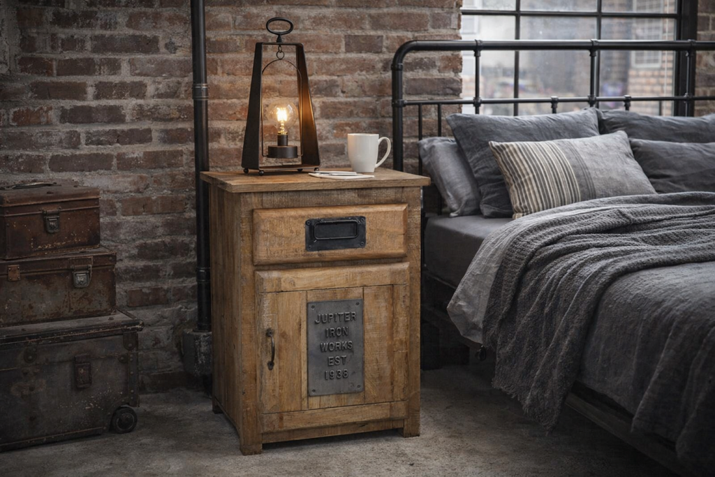Jupiter Industrial Bedside Cabinet