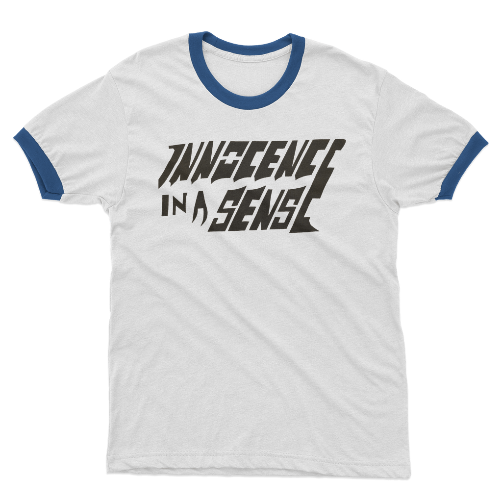 Innocence Adult Ringer T-Shirt White Royal Blue Unisex