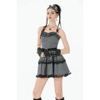 Dark in Love Striped Gothic Mini Dress