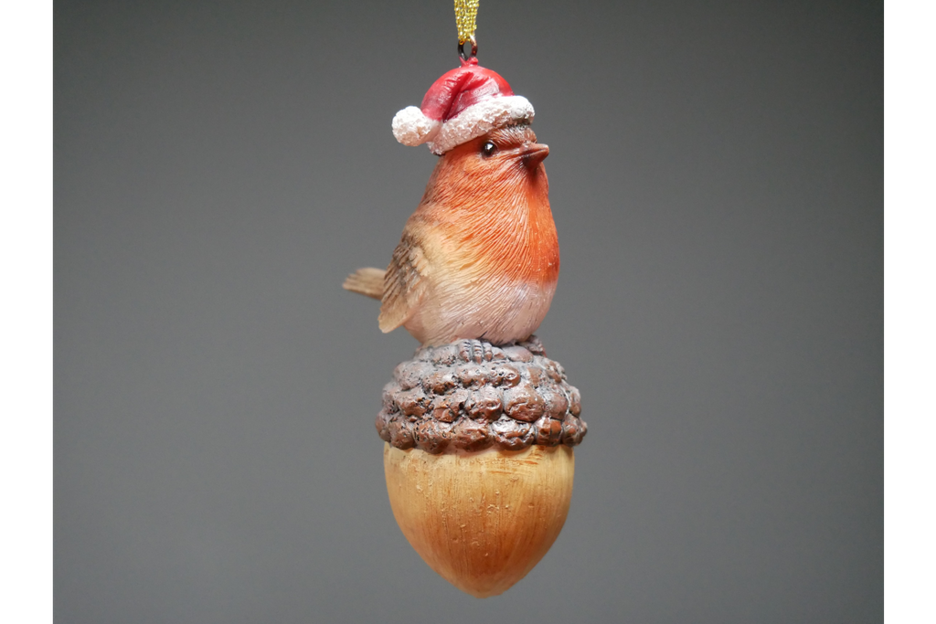 Robin On Acorn Tree Decoration