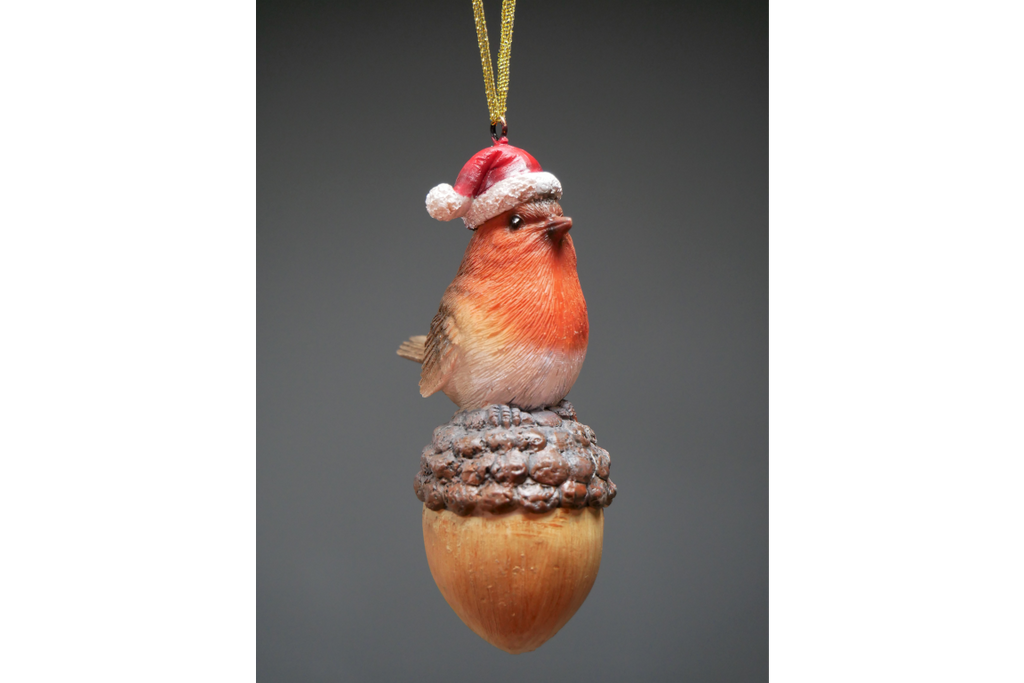 Robin On Acorn Tree Decoration