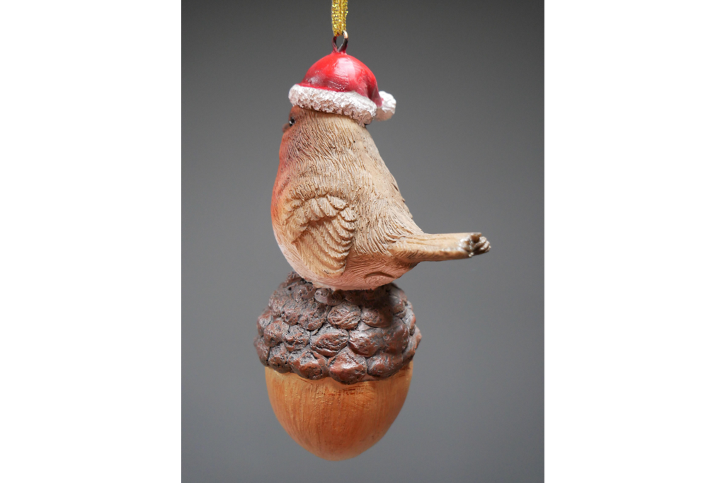 Robin On Acorn Tree Decoration