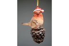 Robin On Pinecone Tree Decoration