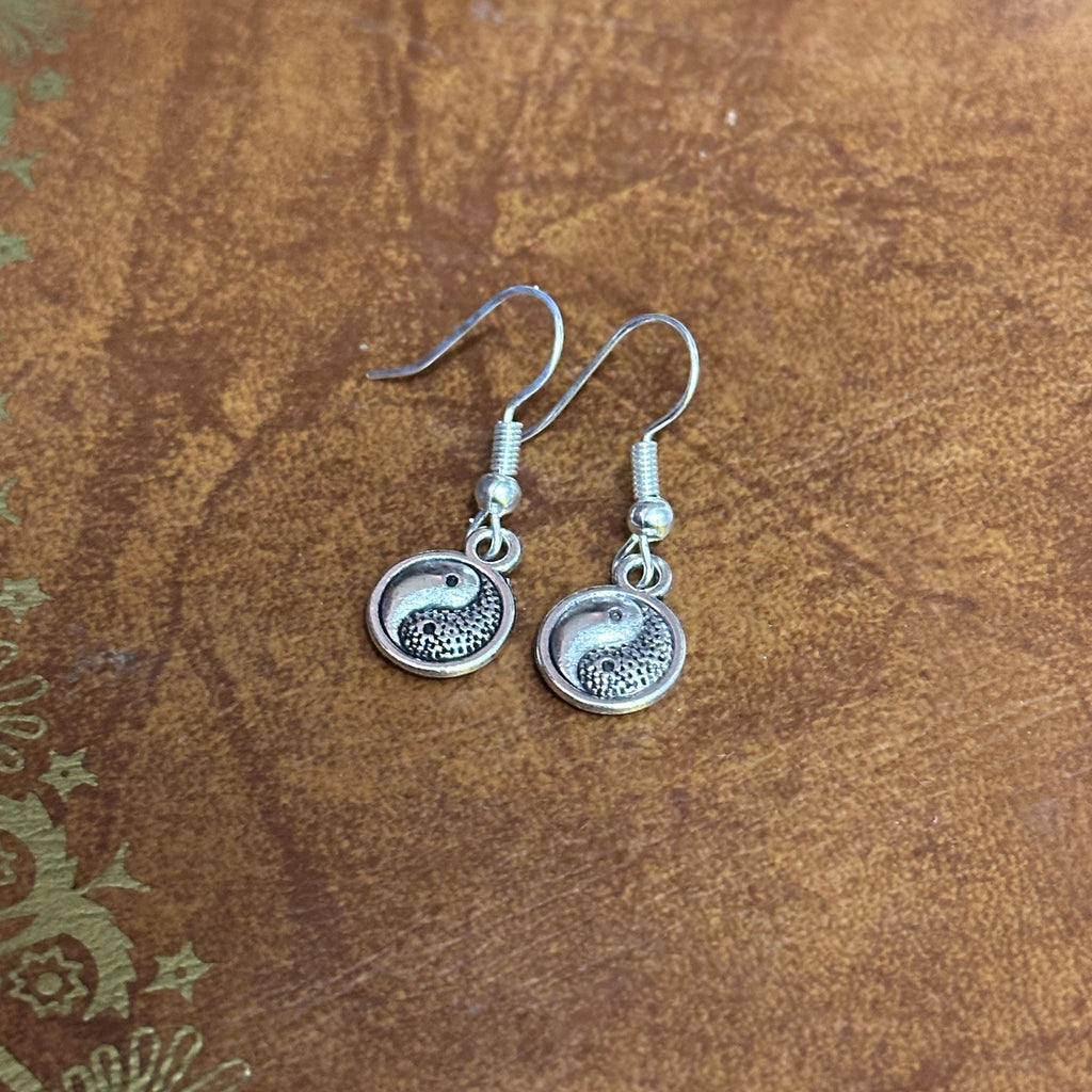 Chinese Fu Charm Drop Earrings