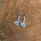 Chinese Fu Charm Drop Earrings