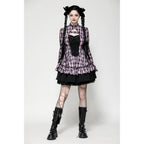 Dark in Love Ellery Big Pink Butterfly Doll Bell-Sleeve Dress