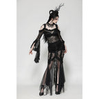 Dark in Love Nevaeh Gothic Lace and Mesh Mermaid Skirt