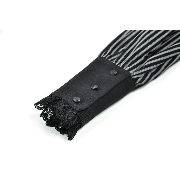 Dark in Love Gothic Peter Pan Collar Lace Shirt