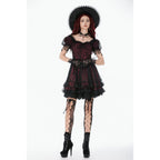Dark in Love Red Black Lace Princess Dress