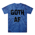 Goth AF Tonal Spider Tie-Dye T-Shirt Blue Unisex
