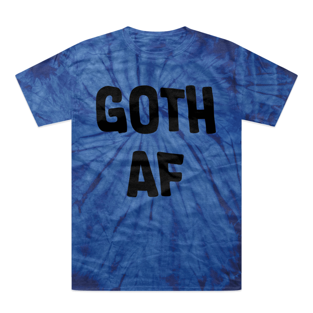 Goth AF Tonal Spider Tie-Dye T-Shirt Blue Unisex