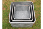 Set Of 3 Square Tubs