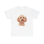 Light Cockapoo Printed T-Shirt 100% Cotton Novelty Cute Dog Tee Gift White