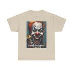 Happy Halloween Clown Novelty Printed T-Shirt 100% Cotton Scary Halloween Tee Sand