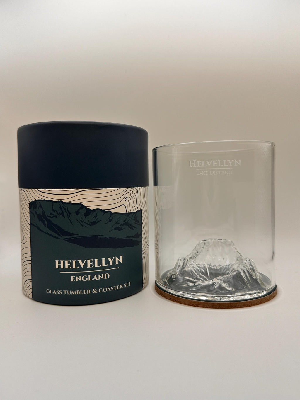 Helvellyn Glass Tumbler & Coaster Set