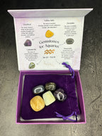 Aquarius crystal tumblestone gift set - Bundle