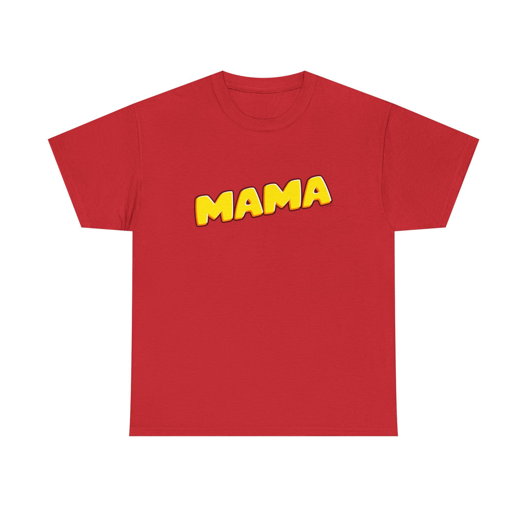 Retro Mama Printed T-Shirt 100% Cotton Novelty Mum Mom Tee Birthday Mother's Day Gift Red
