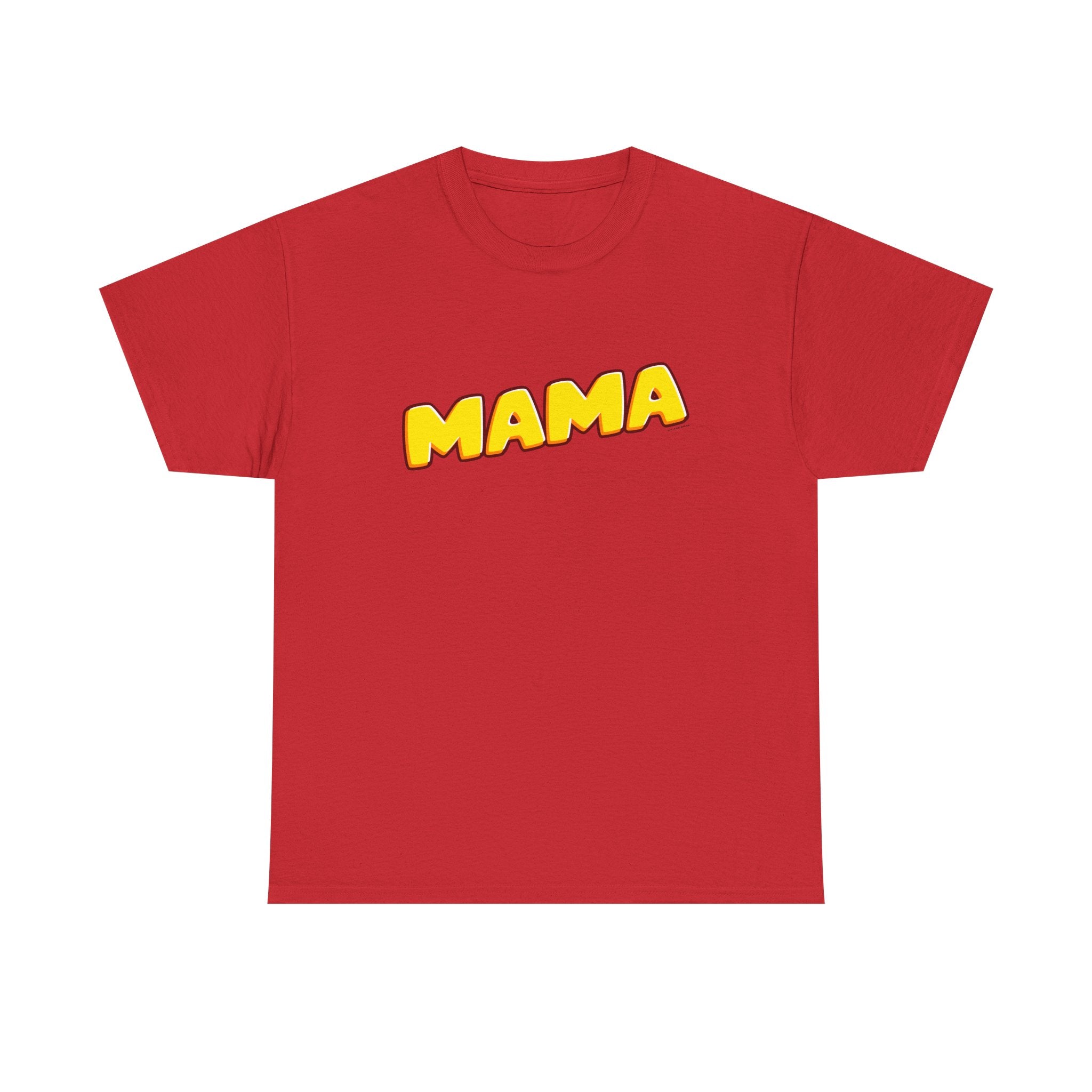 Retro Mama Printed T-Shirt 100% Cotton Novelty Mum Mom Tee Birthday Mother's Day Gift Red